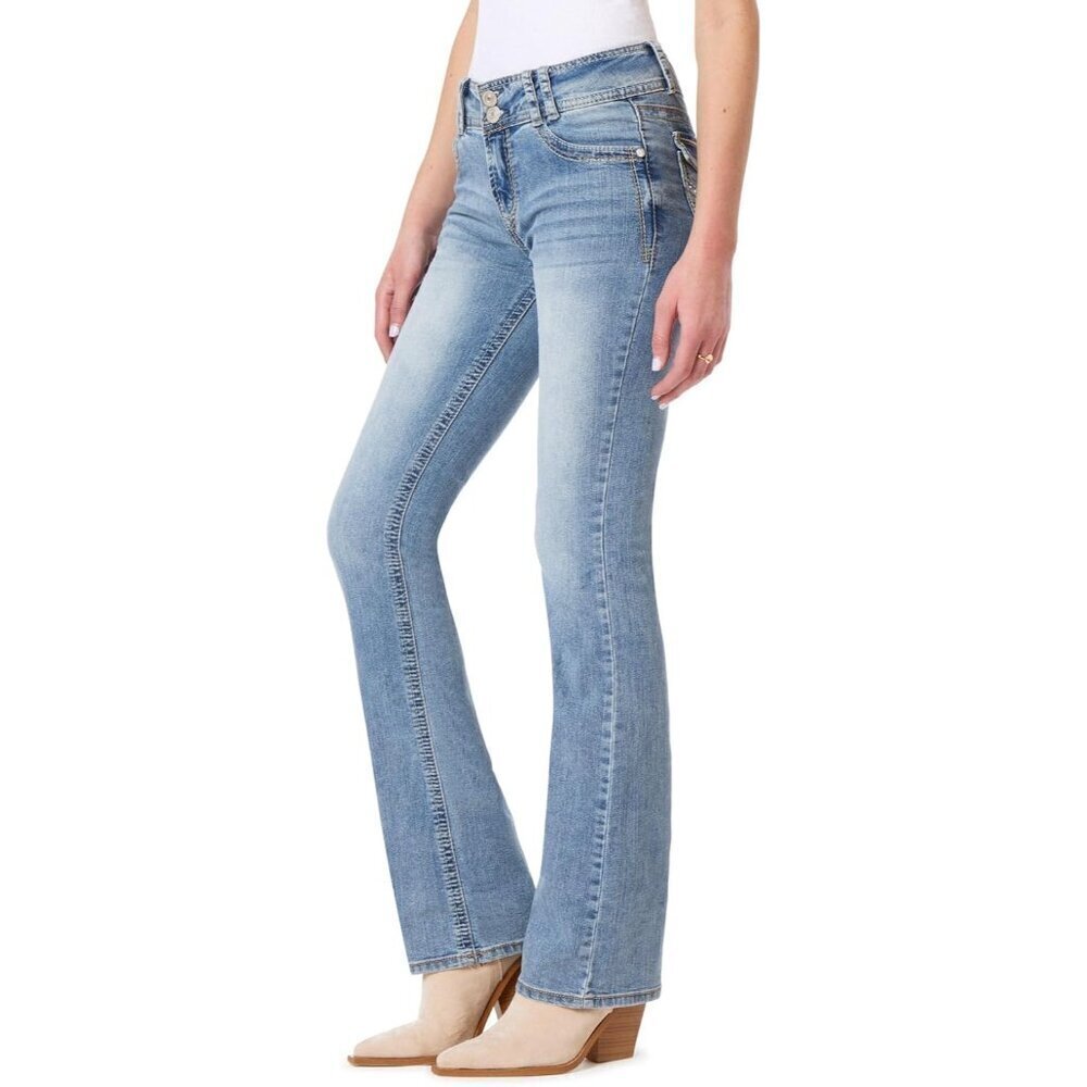 Bootcut Jeans Women Mid Rise Stretch Denim Curvy Fit Sizes 0-24